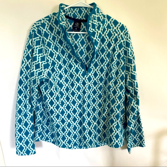 Lands’ End kids jacket blue and white - Picture 1 of 4